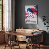  Slika - Colorful Flamingos - Inspirational Quote with Colorful Bird Silhouettes 40x60 U prirodnom drvenom okviru | shoptok.hr