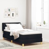 vidaXL Box Spring postelja z vzmetnico črna 90x190 cm tkanina | Shoptok.si