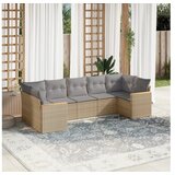 vidaXL 7-dijelni set vrtnih sofa s jastucima bež od poliratana | shoptok.hr