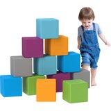 HOMCOM Komplet gradbenih kock, 12 kosov, penaste gradbene kocke, gradbena igrača za otroke, stare od 1 do 3 let, (5000242789) | Shoptok.si