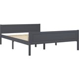 The Living Store Posteljni okvir trdna borovina siv 120x200 cm - Posteljni Okvir, (21523590) | Shoptok.si