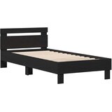  Krevetna konstrukcija s uzglavljem Crni hrast 203 x 95 x 70 cm | shoptok.hr