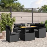  The Living Store Vrtna sedežna garnitura 6-delna z blazinami črna poli ratan - Vrtna Sedežna Garniture, (21475470) | Shoptok.si