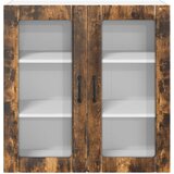  Zidni stakleni ormarić Lucca Dimljeni hrast 80 x 31 x 80 cm | shoptok.hr