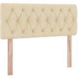  Krevet S LED lampica s uzglavljem Krema 120 x 200 cm tkanina | shoptok.hr