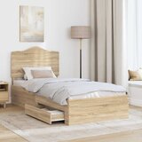  Krevetna konstrukcija s ladicama Sonoma hrast 90 x 200 cm | Eponuda.com