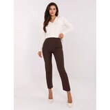RUE PARIS Pants-IT-SP-FL9069.00-dark brown | Shoptok.si