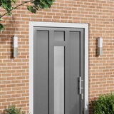  Vanjska zidna lampa 2 pcs Srebrno 10.5 x 6 x 33 cm | shoptok.hr