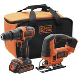 Black & Decker SET akumulatorski vrtalnik + vbodna žaga BCK22S1S | Shoptok.si