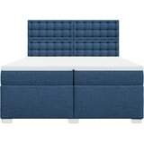  Krevet s oprugama i madracem plavi 200 x 200 cm od tkanine | shoptok.hr