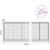  Gabion s žicom debljine 3 5 mm i mrežom 5x10 cm 1150x50x100 cm - 50 cm 100 cm 1150 cm | shoptok.hr