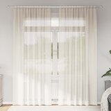 vidaXL Voile zavese z zavihkom Top 2 kosa krem | Shoptok.si
