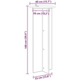  Stalak za biljke 2 pcs Bijela Ø40 x 100 cm Konstruirano drvo | shoptok.hr