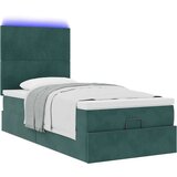 vidaXL Okvir kreveta s madracima tamnozeleni 80x200cm baršunasti | shoptok.hr