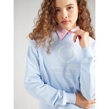 Tommy Hilfiger Sweater majica morsko plava / pastelno plava / crvena / bijela | shoptok.hr