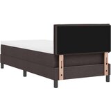  Postelja z vzmetnico z vzmetnico Temno rjava 90 x 200 cm blago, (5000127842) | Shoptok.si