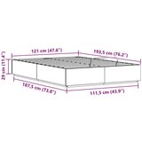  Otoman krevet Vosak Smeđa 120 x 190 cm Masivna borovina | shoptok.hr