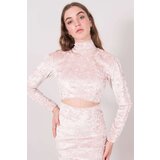 Fashion Hunters Pink BSL velour top | Eponuda.ba