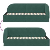  Kutni okvir kreveta Tamnozelena 80 cm x 200 cm Baršun | shoptok.hr