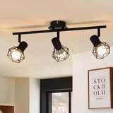 Nettlife 3 črne stropne svetilke E14 retro industrijska kovinska za spalnico, dnevno sobo, pisarno, hodnik, kuhinjo brez žarnic, (22116641) | Shoptok.si