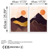 WALLXPERT dekorativna slika od kaljenog stakla (2 komada) uv 968 45 x 65 | ePonuda.com