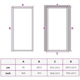  Vrata za dom 93 x 201,5 x 3,5 cm Aluminij i kaljeno staklo | shoptok.hr