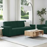  Dvodijelni set sofa s jastucima, tamnozeleni baršun | shoptok.hr