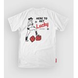 Loose Riders Here To Get Lucky Tech Tee white Cene