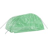  Staklenik s čeličnim okvirom zeleni 20 m² 5 x 4 x 2,3 m | shoptok.hr