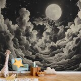  Foto tapeta - Moon and Stars Singing Among the Great Clouds 100x70 | shoptok.hr