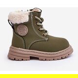 Boto Children's Trapper Boots with a Zip and Sheepskin Zilelone Marialee | Shoptok.si