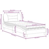  Krevet s madracem smeđi 80 x 200 cm od umjetne kože | shoptok.hr