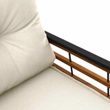  Drvena klupska klupa s jastukom Krema 114 x 55 x 77 cm | shoptok.hr