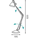 Eglo 82939 - Stona lampa TIME 1xE27/60W/230V Slike