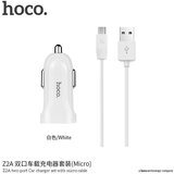 Hoco auto punjač Z2A 2xUSB 2.4A micro beli | ePonuda.com
