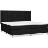  Krevet s oprugama i madracem crni 200x200 cm od tkanine | shoptok.hr