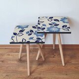 Hanah home 2Shp62 - navy blue navy bluebluebeige nesting table (2 pieces) | ePonuda.com