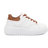 Shelvt White sneakers with brown inserts | shoptok.hr