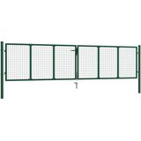  Vrtna mrežasta vrata od čelika 400 x 75 cm zelena | shoptok.hr