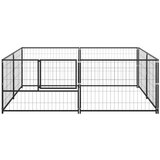 vidaXL kavez za pse crni 4 m² čelični | shoptok.hr