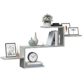  Zidna polica siva boja betona 104x15x49 cm konstruirano drvo | shoptok.hr