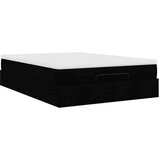 vidaXL otomanski krevet s madracem crni 140x190cm od tkanine | shoptok.hr