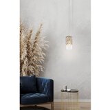 Eglo Cardigan viseća lampa E27, Ø12 cm, smeđa patina, prozirno staklo, 49201 | shoptok.hr
