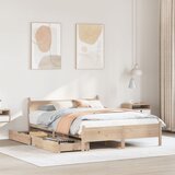 vidaXL Posteljni okvir brez vzmetnice 150x200 cm trdna borovina | Shoptok.si