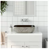 vidaXL Nadgradni umivaonik sivo-crni 48 x 37 5 x 13 5 cm keramički