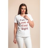 Fenzy Pamučna Majica S Natpisom, Bijela | shoptok.hr