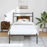 Maison Chic Posteljni okvir - Enojna postelja - Postelja za odrasle brez vzmetnice hrast 80x200 cm inženirski les-J7220, (21764432) | Shoptok.si