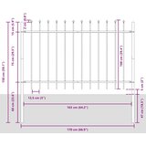  Vrtna Ograda 9 pcs Siva 15,3 x 1 m Čelik s prahom | shoptok.hr