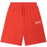 Kenzo Kids Kratke hlače iz tkanine K24297 S Rdeča Regular Fit