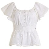 Guess Pamučna majica za žene, boja: bijela, glatka | shoptok.hr